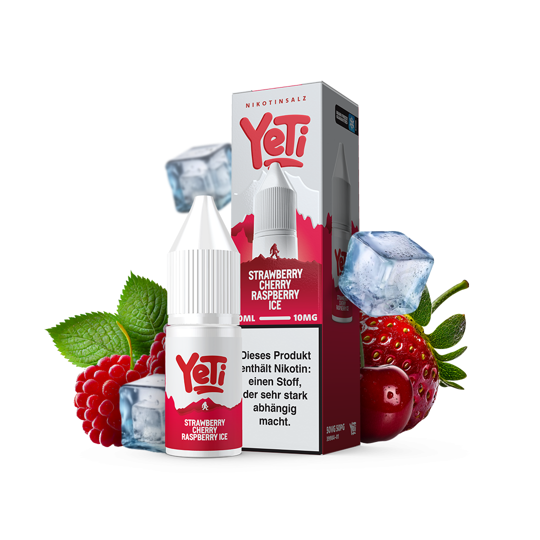 "Strawberry Cherry Raspberry Ice Overdozed - Yeti Summit Nikotinsalz" 0mg