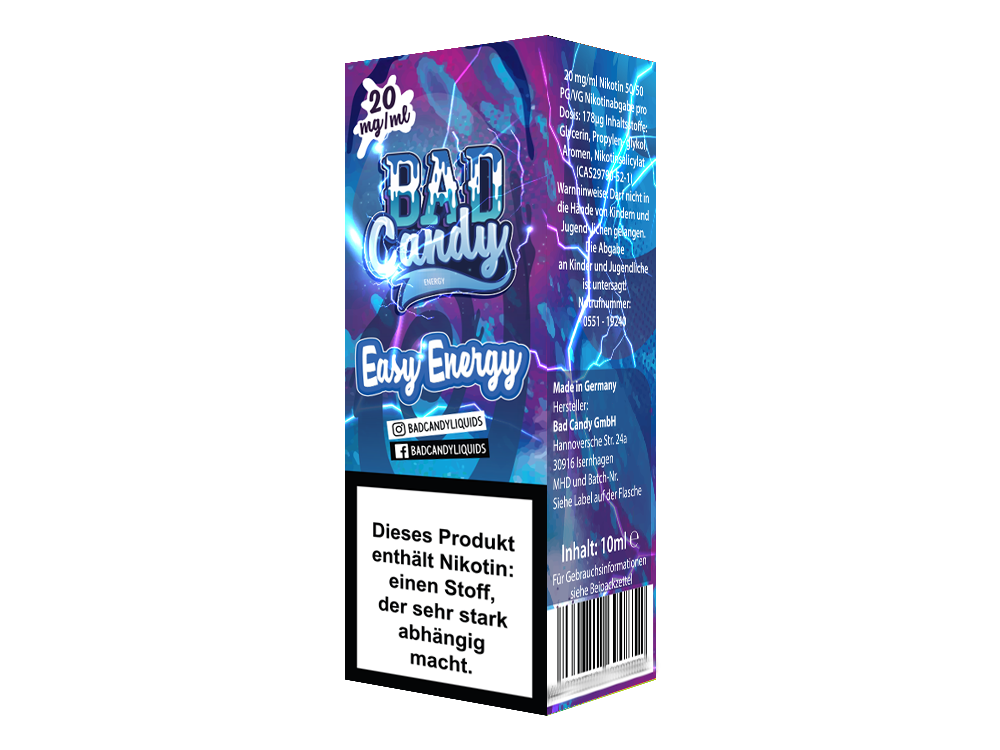 Bad Candy Liquids - Easy Energy - Nikotinsalz Liquid 