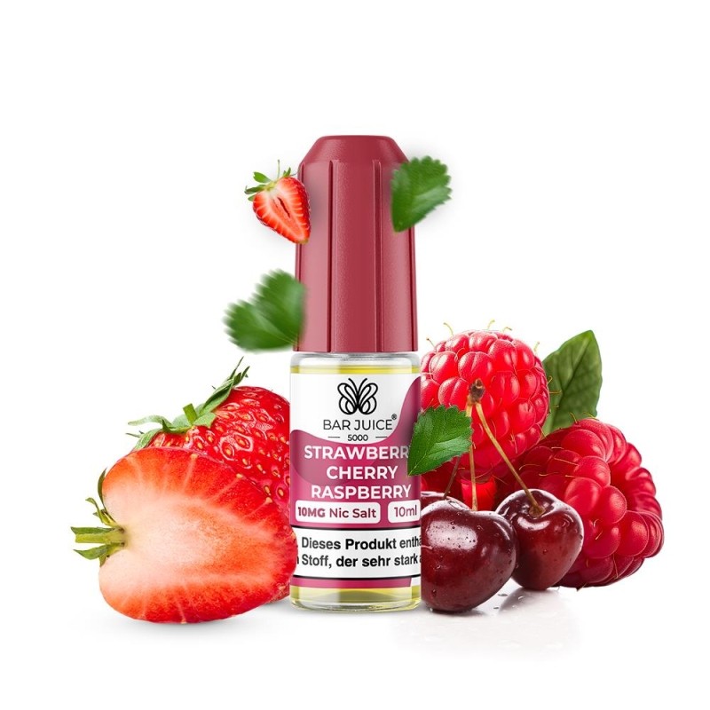 "Strawberry Cherry Raspberry - Bar Juice 5000 Nikotinsalz" 20mg