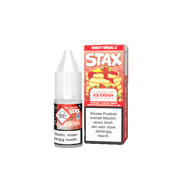 "Strawberry Ice Cream Pancakes - Strapped STAX NicSalt" 0mg